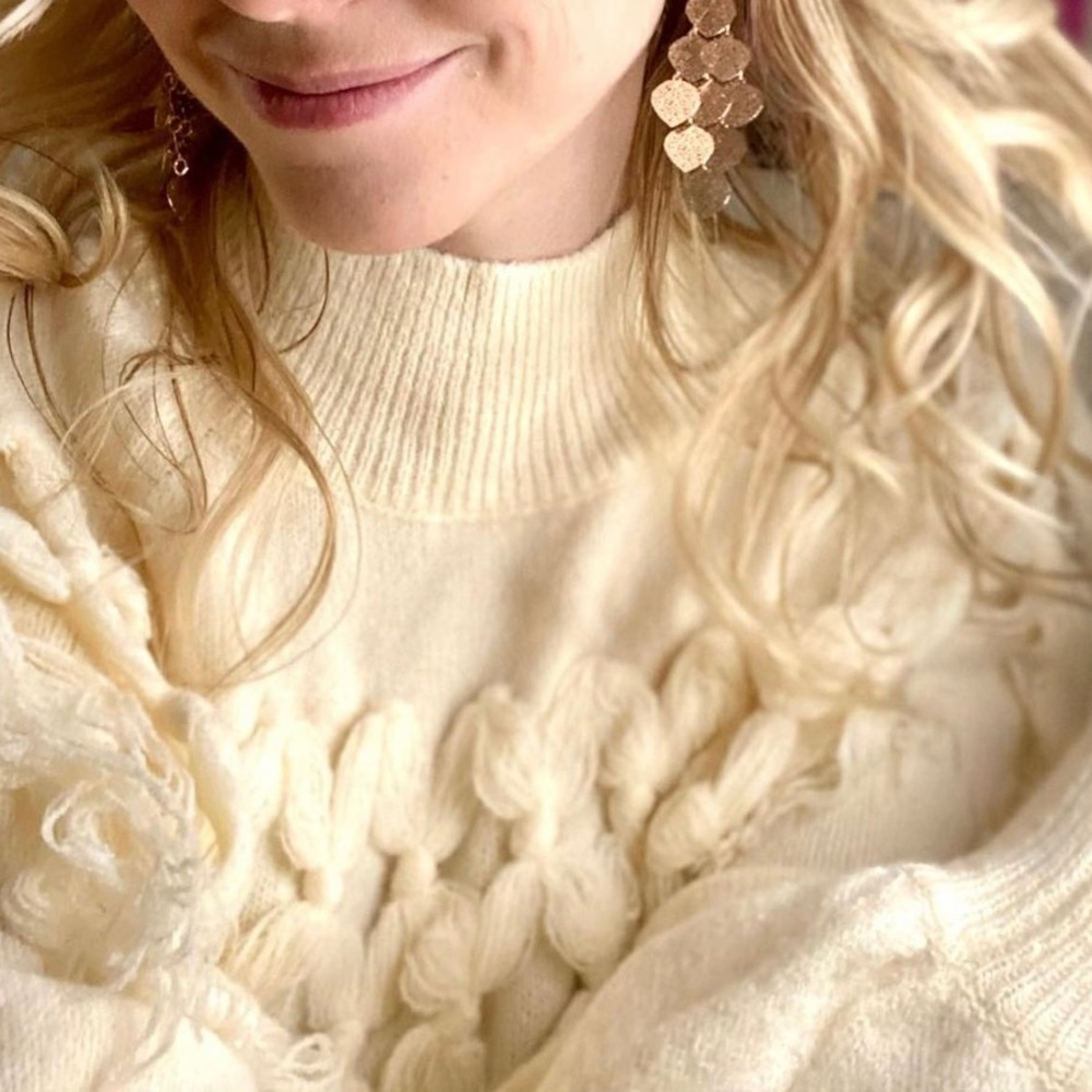 Red Dress boutique fringe sweater